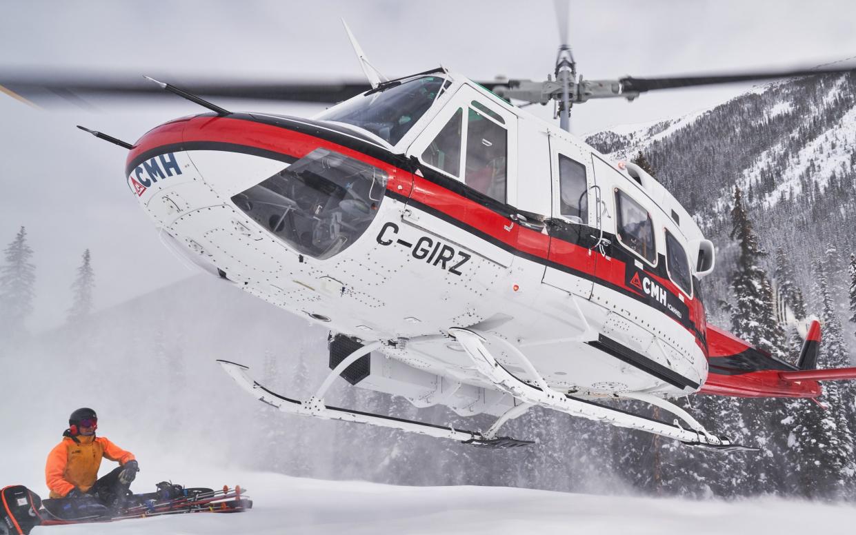 Heli-skiing photograph taken by Matt Ray in British Columbia, Canada, for The Telegraph