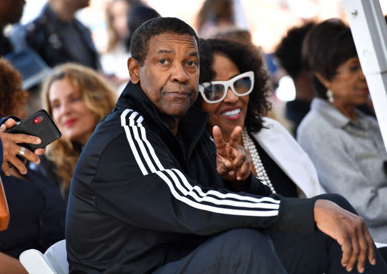 Denzel Washington también acudió a la cita junto a su esposa, la actriz Pauletta Washington