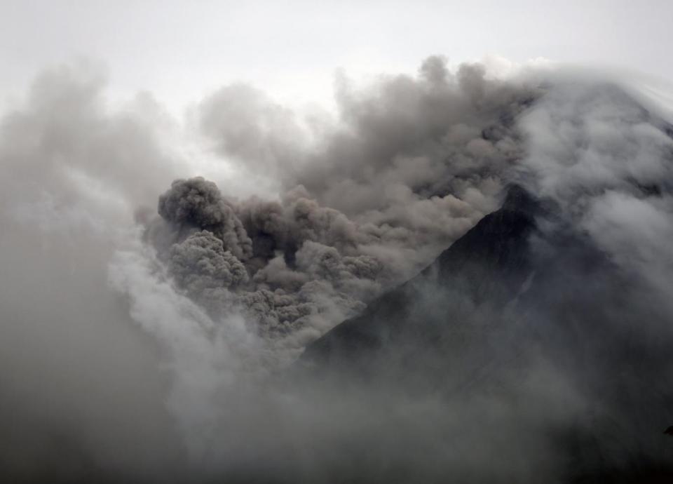 Volcano: Experts have said a fill-scale eruption could happen within weeks (EPA)