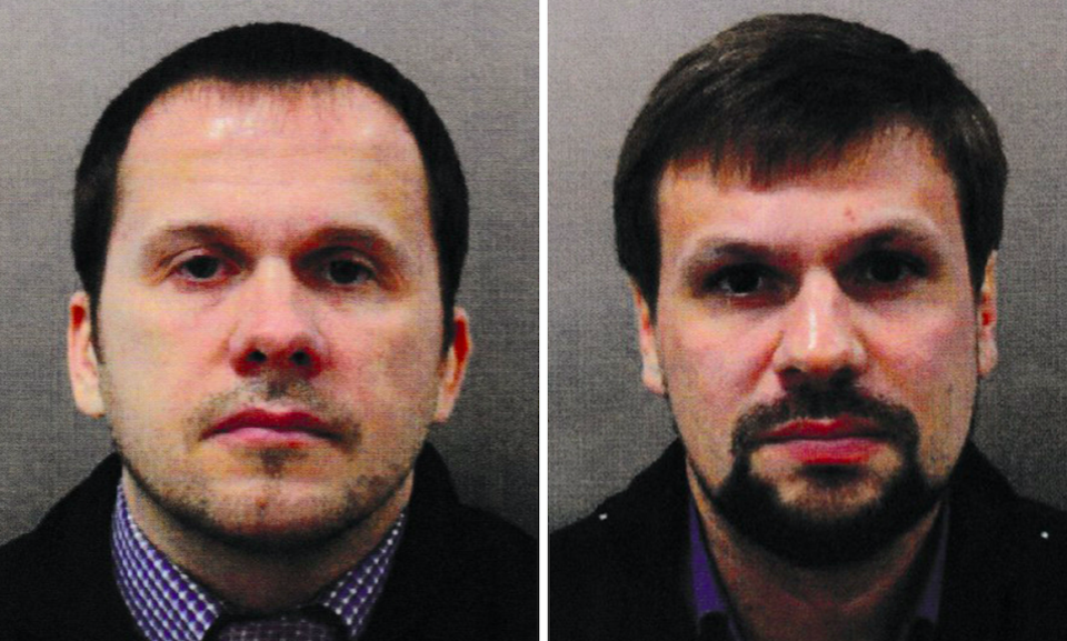 <em>Petrov (left) and Boshirov were named as suspects in the poisoning by the Government (PA)</em>