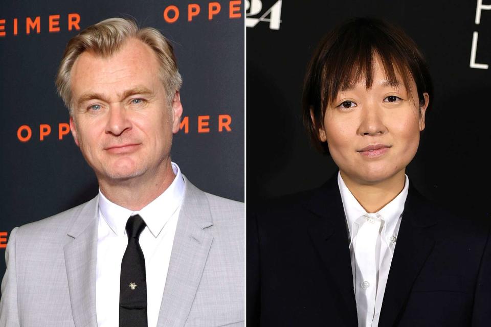 <p>Pascal Le Segretain/Getty Images; Theo Wargo/Getty Images</p> Christopher Nolan and Celine Song