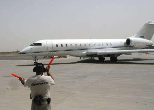 This US Air Force file photo dated May 25, 2012 and obtained January 27, 2020 shows a Bombardier E-11A -- one of these aircraft crashed in eastern Afghanistan in as-yet undetermined circumstances