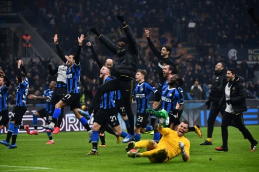 Inter Milan move top of Serie A after beating city rivals AC Milan 4-2