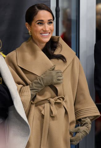 <p>Karwai Tang/WireImage</p> Meghan Markle at the Invictus Games countdown event in Canada on Feb. 16, 2024