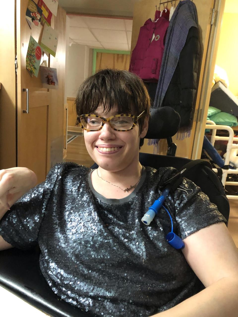 Vicky Levack, who has cerebral palsy, says using a tablet has allowed her to become more independent. 'I can take it with me anywhere,' she says.