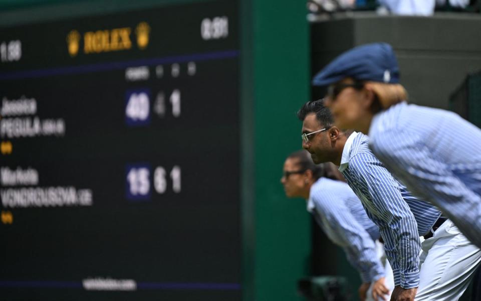 All matches at Wimbledon will now use Electronic Line Calling instead of line judges (AFP via Getty Images)