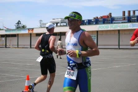 Karl on the run leg of the Half Ironman