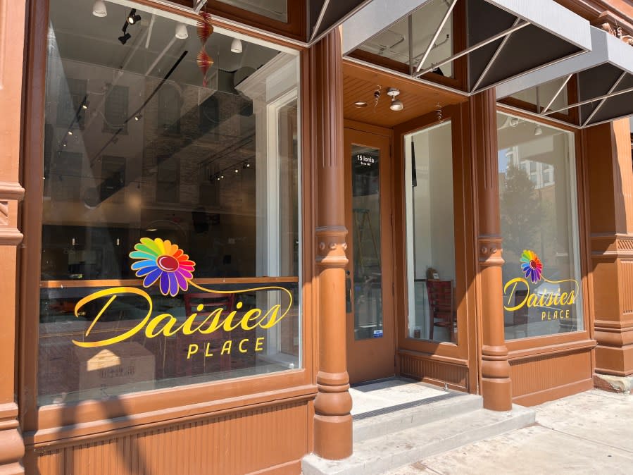 Daisies Place, located on Ionia Avenue near Fulton Street in downtown Grand Rapids. (June 20, 2023)
