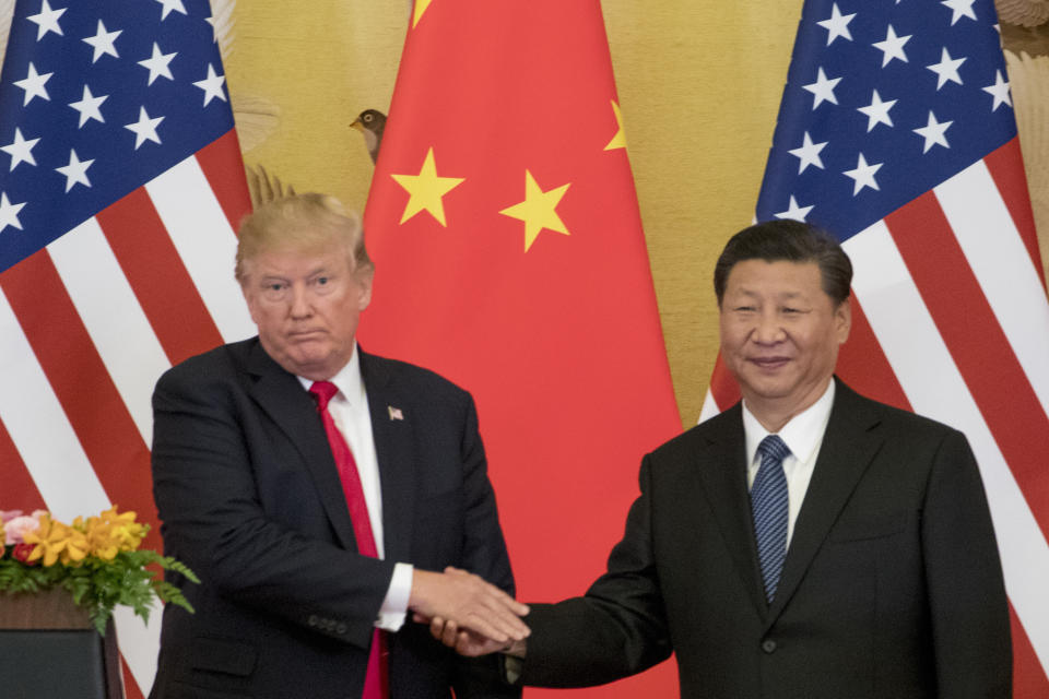 President Trump and Chinese President Xi Jinping in Beijing in 2017. (Photo: Andrew Harnik/AP)