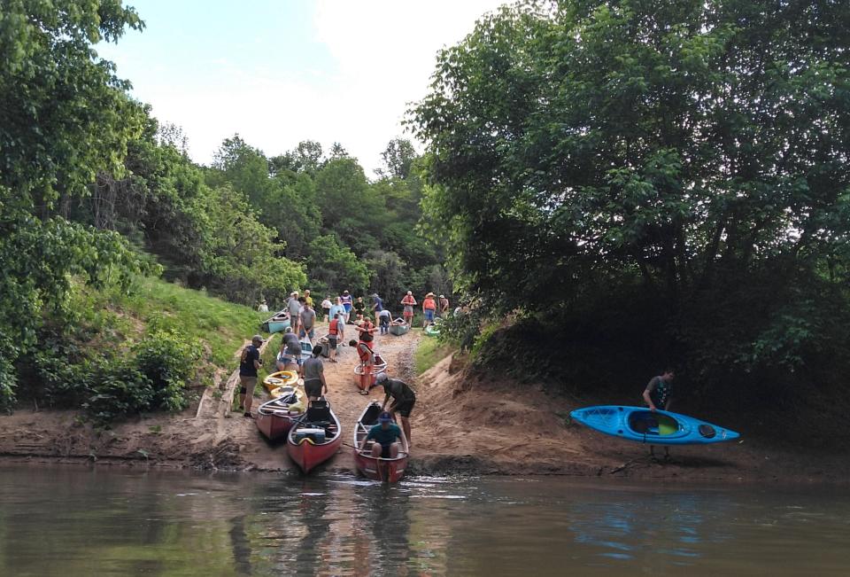 Shelby Rotary Club and community partners removed more than 67 tires and 500 pounds of other trash from the First Broad River at the Spring River Sweep on May 14.
