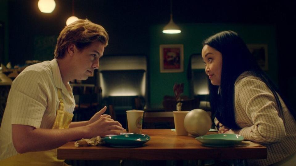 Cole Sprouse and Lana Condor in "Moonshot" (WarnerMedia)