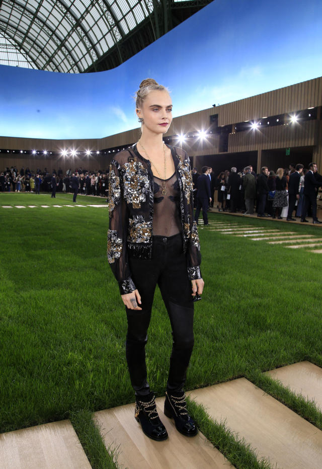 Cara Delevingne Brought a Real Dog as Her Date to Chanel