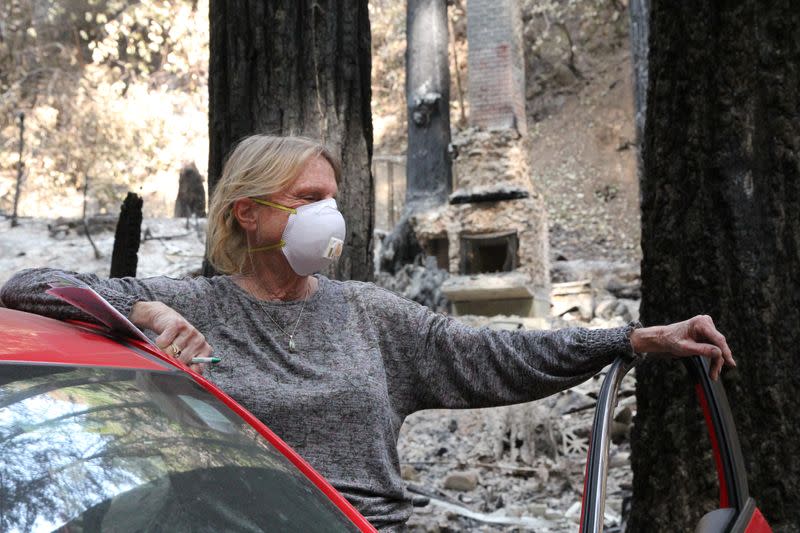 CZU Lightning Complex fire, in Brookdale, California