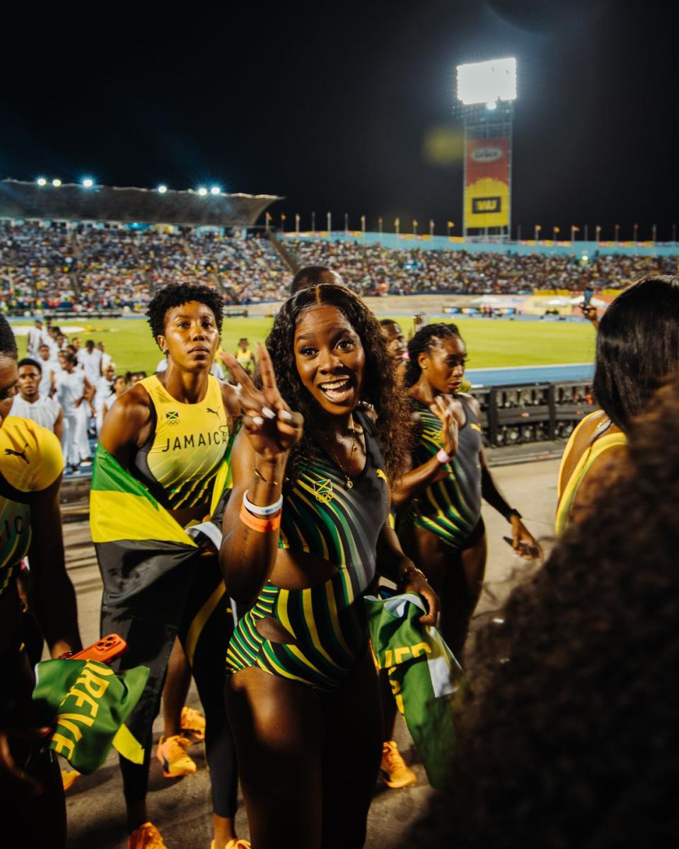 a group of people in a stadium