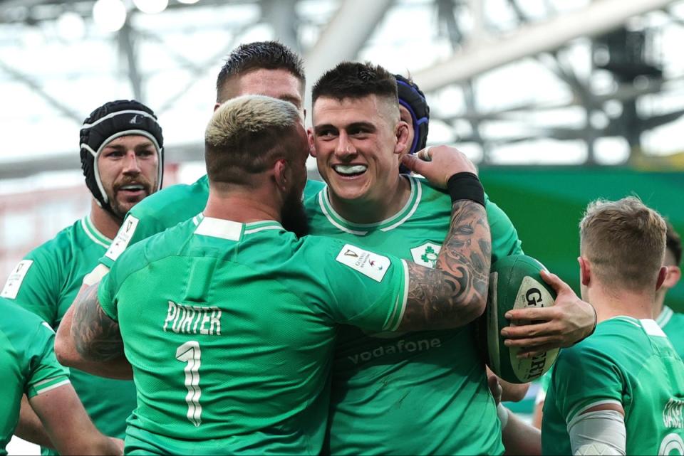 Dan Sheehan scored twice in Ireland’s win against Italy (Getty)