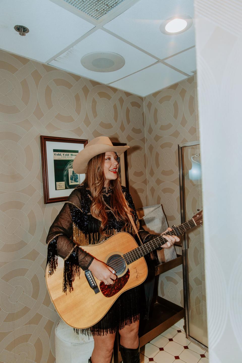 Kaitlin Butts, backstage, prior to appearing at the Ryman Auditorium, 4/7/2023