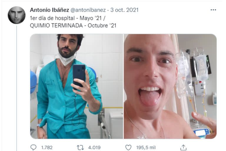 En Twitter, mostró cómo fue su tratamiento (Foto Instagram @antonibanez)