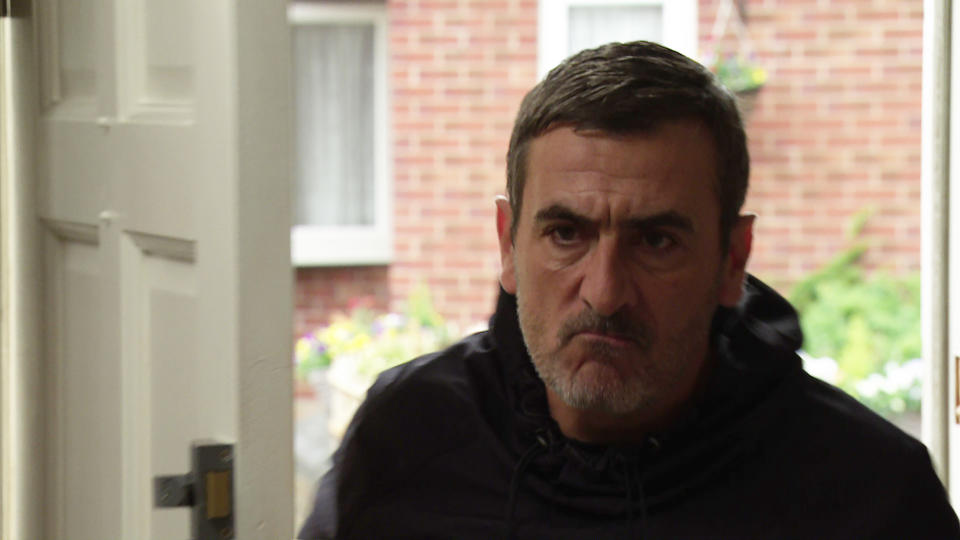 FROM ITV

STRICT EMBARGO - No Use Before Tuesday 14th November 2023

Coronation Street - Ep 1111920

Friday 24th November 2023

Having ascertained that the thief is a mate of Dylanâ€™s [LIAM MCCHEYNE], Peter Barlow [CHRIS GASCOYNE] thunders on the door of No.11. As Mason Radcliffe [LUCA TOOLAN] goads Peter, suggesting maybe heâ€™ll run them over in his car, Peter loses it, breaks down the door and makes a grab for Dylan. 

Picture contact - David.crook@itv.com

This photograph is (C) ITV and can only be reproduced for editorial purposes directly in connection with the programme or event mentioned above, or ITV plc. This photograph must not be manipulated [excluding basic cropping] in a manner which alters the visual appearance of the person photographed deemed detrimental or inappropriate by ITV plc Picture Desk. This photograph must not be syndicated to any other company, publication or website, or permanently archived, without the express written permission of ITV Picture Desk. Full Terms and conditions are available on the website www.itv.com/presscentre/itvpictures/terms
