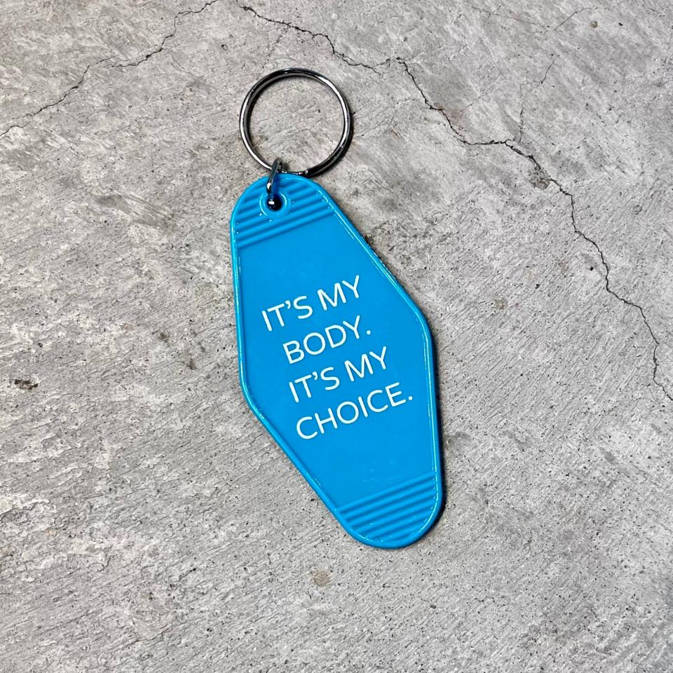 <p><a href="https://www.the-outrage.com/products/its-my-body-its-my-choice-keychain" rel="nofollow noopener" target="_blank" data-ylk="slk:Shop Now;elm:context_link;itc:0;sec:content-canvas" class="link ">Shop Now</a></p><p>My Body My Choice Keychain</p><p>the-outrage.com</p><p>$4.00</p><span class="copyright">The Outrage</span>
