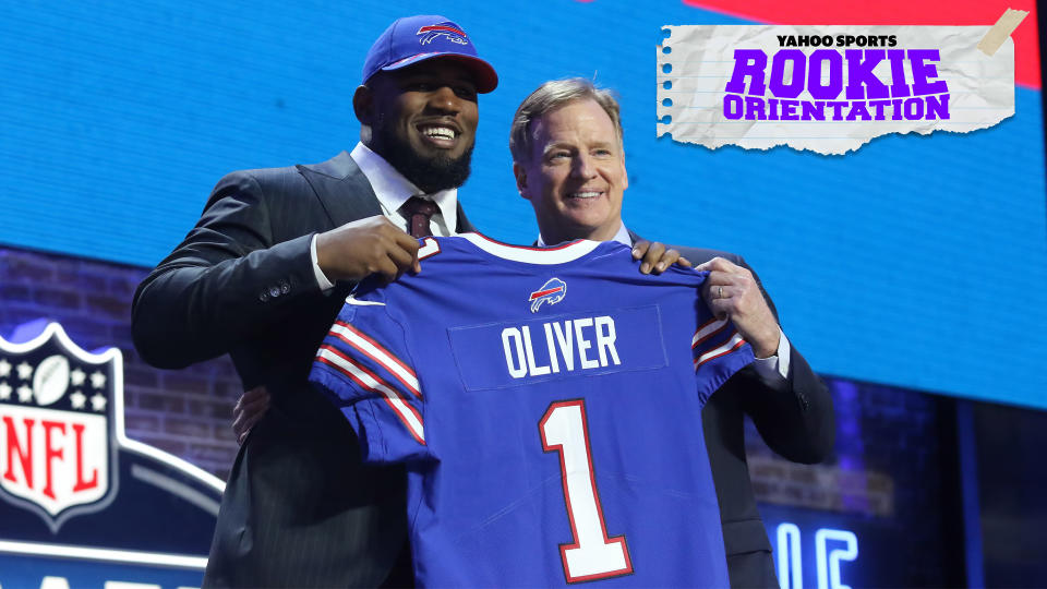 Buffalo Bills rookie defensive lineman Ed Oliver was selected 9th overall at the 2019 NFL Draft and is the subject of this week's Rookie Orientation, presented by Yahoo Sports. (Photo by Michael Wade/Icon Sportswire via Getty Images)