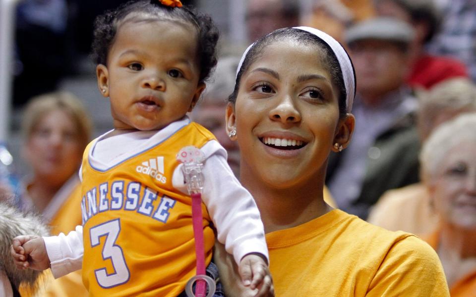 Candace Parker returned 53 days post-partum and was back on court playing for the Sparks - FR23601 AP