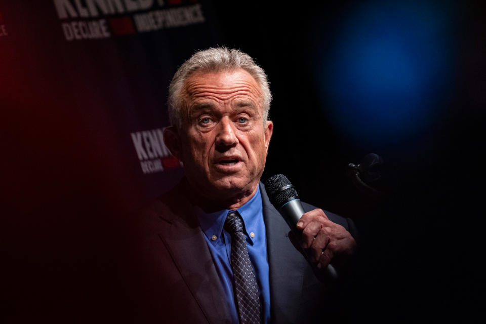 Independent presidential candidate Robert F. Kennedy Jr. speaks during a campaign event in Miami on Oct. 12.