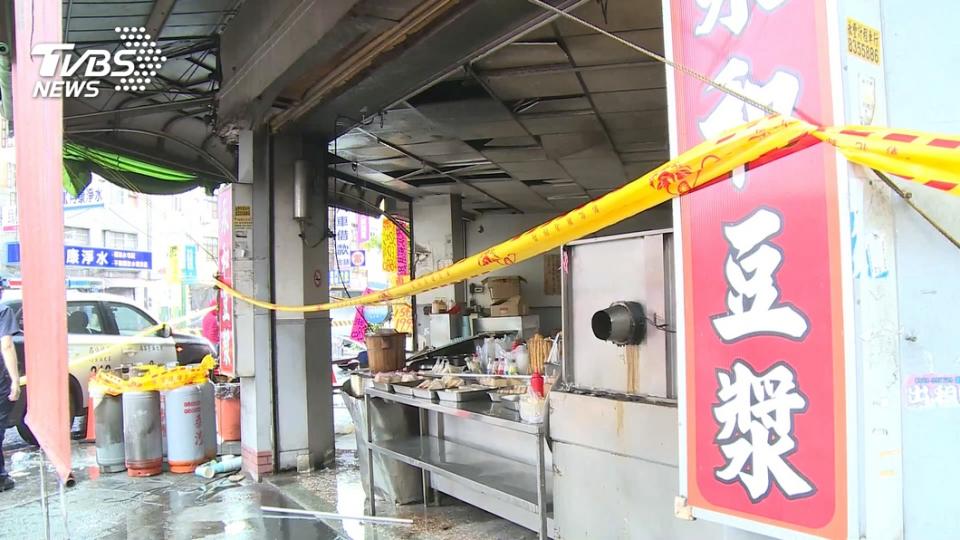 彰化一家豆漿店28日發生大火，造成巫姓店員身亡。（圖／TVBS）