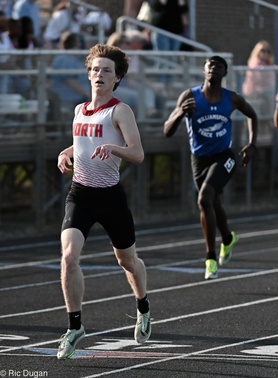 North Hagerstown's Jake Scallion won the boys 400 and 800.