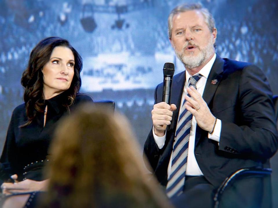 Becki and Jerry Falwell Jr (AP Photo/Steve Helber)