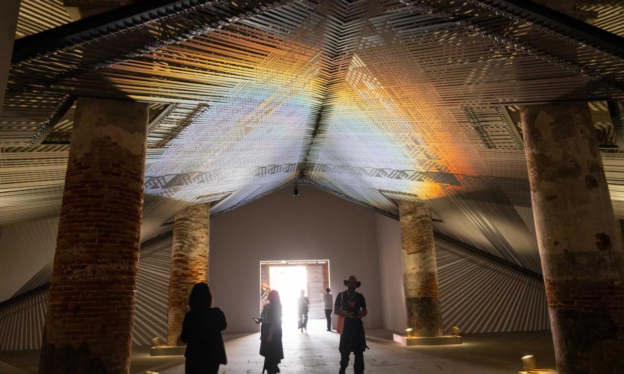 <span>The Venice Biennale judges noted the ‘impressive scale’ of the work by New Zealand’s Mataaho Collective. </span><span>Photograph: Ben Stewart</span>