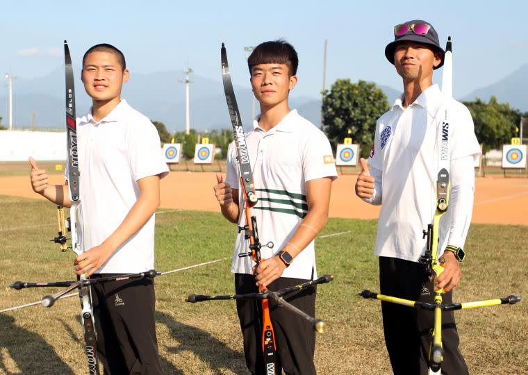 中華男子反曲弓奧運代表隊。中華民國射箭協會／提供。