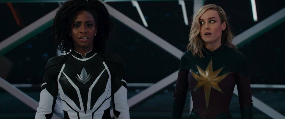 Teyonah Parris y Brie Larson en The Marvels (Imagen: IMDb)