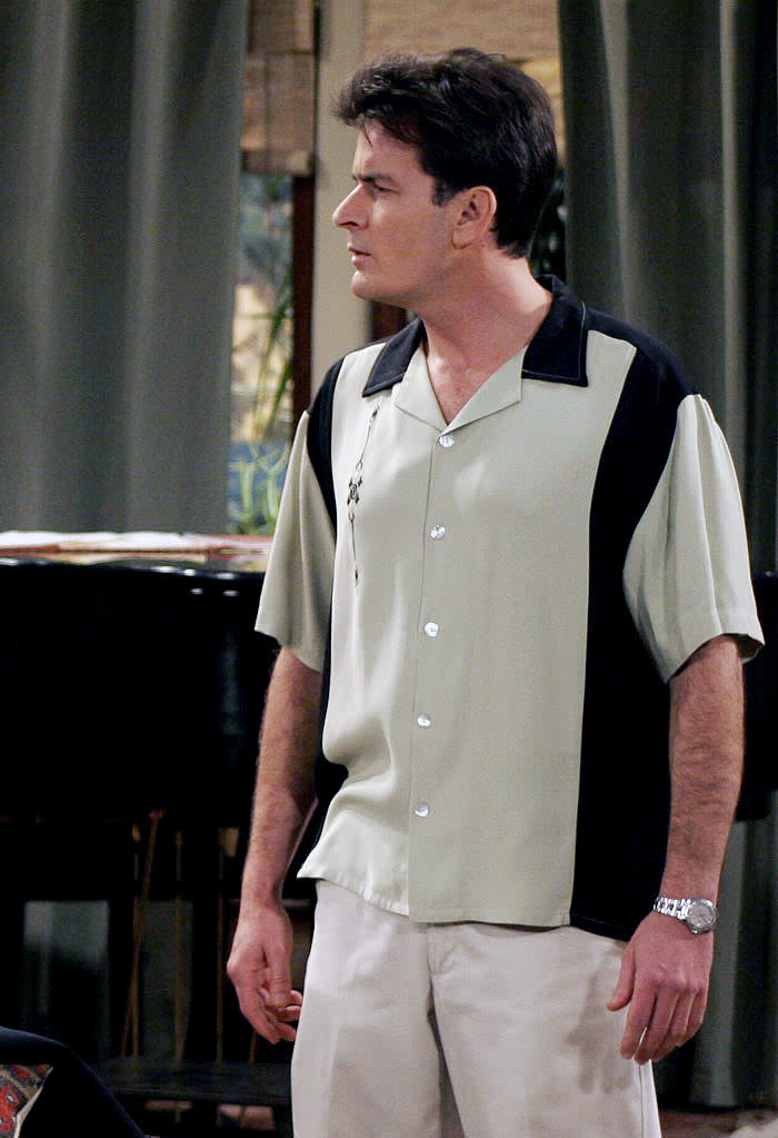 Charlie Sheen in Bowling Shirts