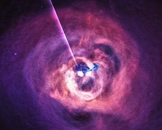 NASA日前公開一段來自「黑洞的聲音」，吸引將近46萬名網友朝聖。（翻攝自NASA Exoplanets推特）