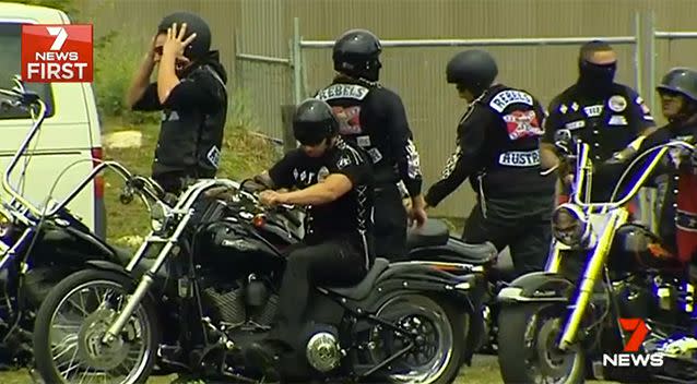 He had been a member of the Bikies years before. Photo: 7 News