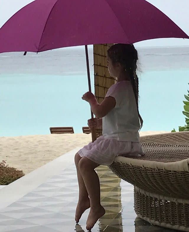 <p>Harper en el trópico. Instagram @victoriabeckham </p>