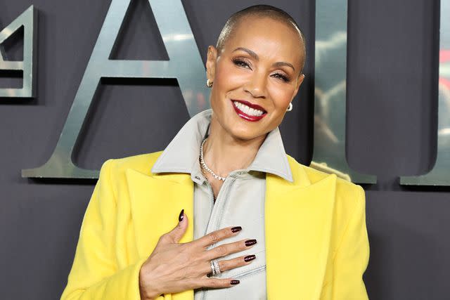 <p>Amy Sussman/WireImage</p> Jada Pinkett Smith on Feb. 9, 2022