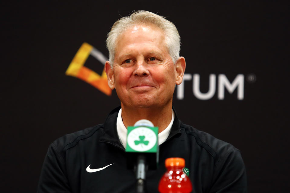 Danny Ainge said he is the only one still working out of the Celtics’ facility, despite the NBA banning all staff and players from them last week.