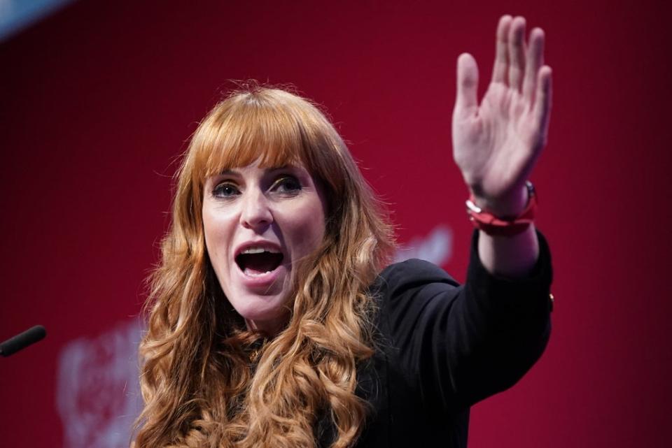 Labour deputy leader Angela Rayner during her conference speech (Stefan Rousseau/PA) (PA Wire)