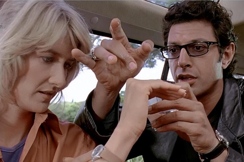 Throwback: Jeff Goldblum with Laura Dern as Dr Ian Malcolm and Ellie Sattler