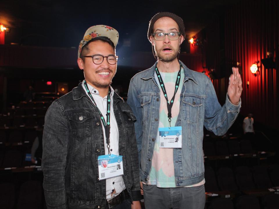 Filmmakers Daniel Kwan (L) and Daniel Scheinert attend 'Music Videos' during the 2015 SXSW Music, Film + Interactive Festival at Alamo Ritz on March 17, 2015 in Austin, Texas