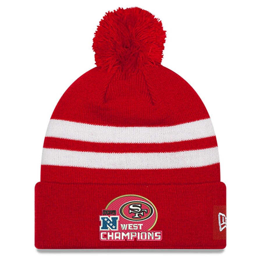 49ers 2019 NFC West Division Champions Pom Knit Hat