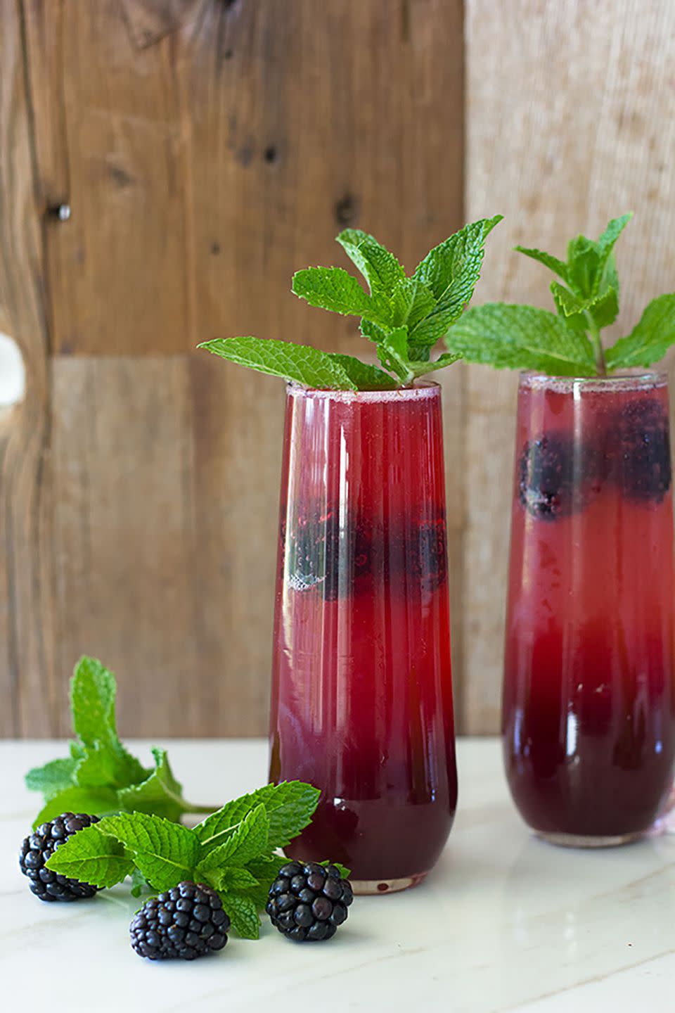 Blackberry Mint Mimosa