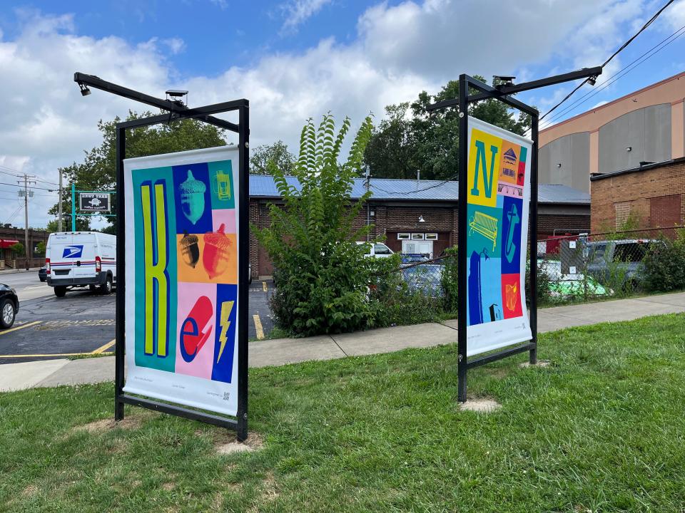 Lauren Green's contribution to the new public art installation placed by Main Street Kent can be found at the intersection of Portage and North Water streets.