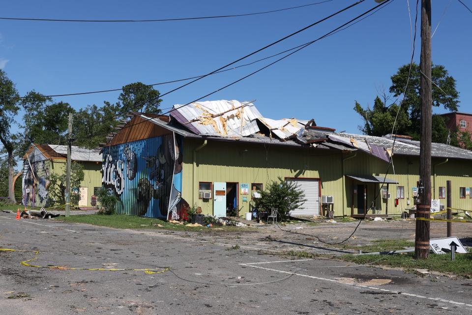 Railroad Square, Tallahassee's art district, was badly damaged by a tornado and severe storms Friday morning.