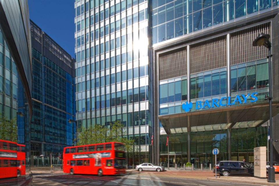 Barclays’ iconic Canary Wharf headquarters