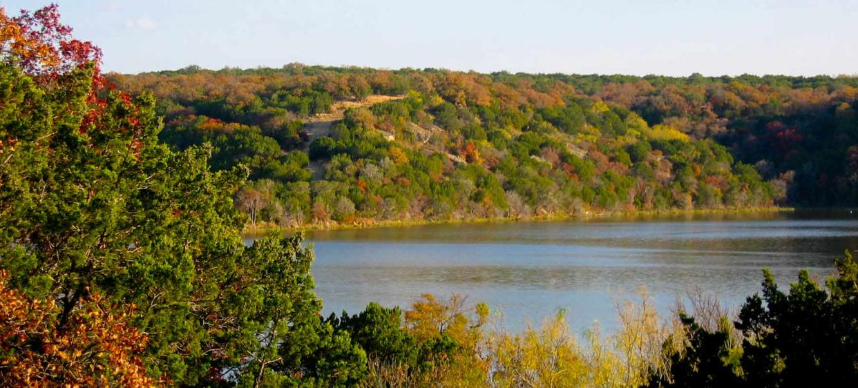 The 90-acre Tucker Lake is considered the centerpiece of Palo Pinto Mountains State Park.