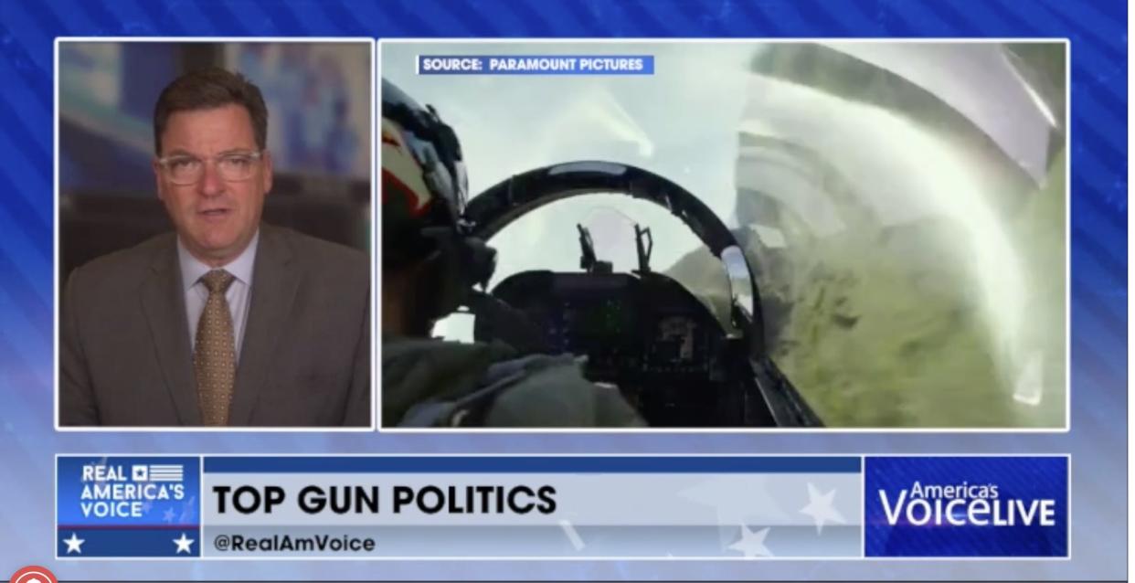 Right-wing host Steve Gruber said "Top Gun: Maverick" portrayed themes of American pride and strength, and that its success signals a Republican resurgence.