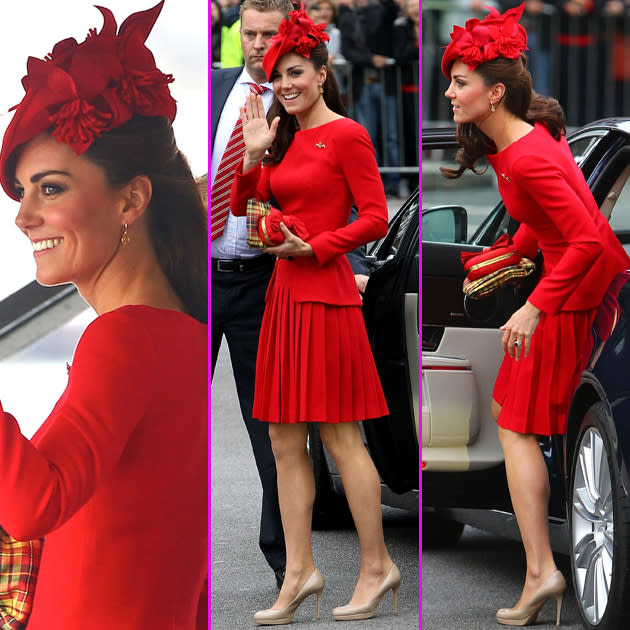 Kate Middleton wears same red dress as Tulisa at Queen's Diamond Jubilee  parade *shocked face*