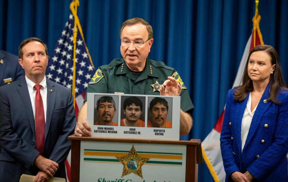 Polk County Sheriff Grady Judd said three men were recently arrested and 10 kilograms of fentanyl seized in a multi-agency operation that included Polk County detectives.